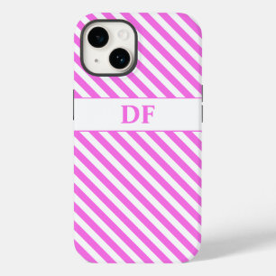 Pink/White Stripes Case-Mate iPhone 14 Case