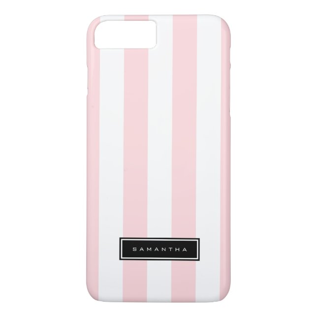 Pink & White Stripes Case-Mate iPhone Case (Back)