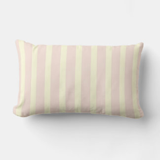 Pink White Stripes Pattern Lumbar Cushion