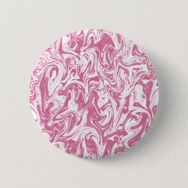 Pink & White Swirl 6 Cm Round Badge (Front)