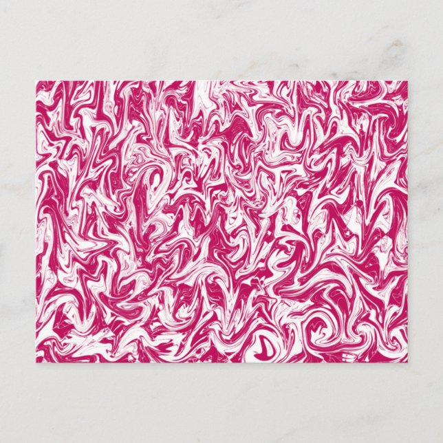Pink & White Swirl Postcard (Front)