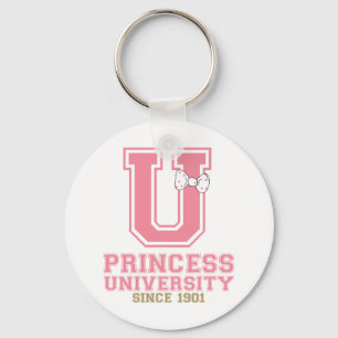 Pink & White The Princess University Girly Academy Key Ring