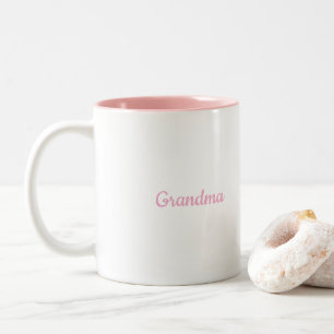 Pink White Two Tone Grandma Mug