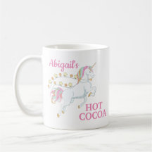 Pink White Unicorn Hot Cocoa