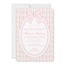 Pink & White Vintage Fancy Floral Birthday Party