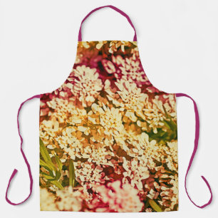 Pink White Vintage Flowers Cute and Girly Floral Apron
