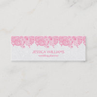 Pink & White Vintage Paisley Lace Wedding Planner