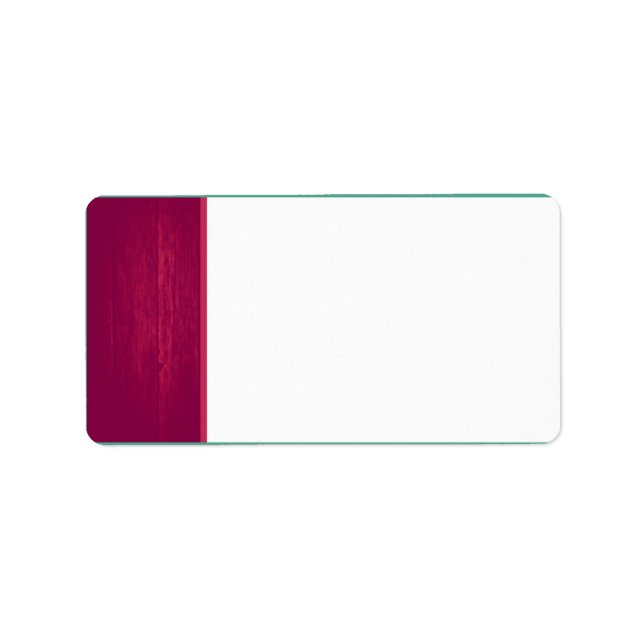 Pink/White Wood Grain Wedding Mailing Label (Front)