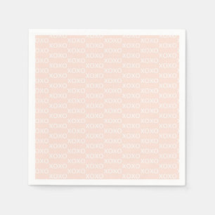 Pink & White xoxo Valentine's Party Napkin