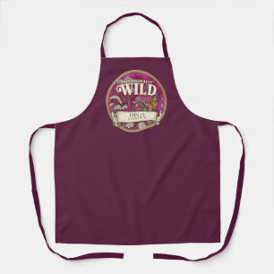 Pink Wild Garden Apron - Custom Pollinator Design