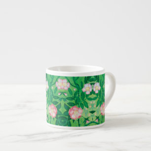 Pink Wild Rose blooming in a Secret Garden  Espresso Cup