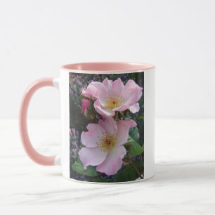 Pink Wild Rose Flower floral Photo Mug