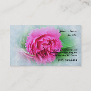 pink wild rose flowers business card