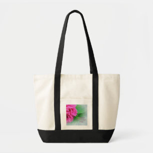 pink wild rose happy valentine's day tote bag