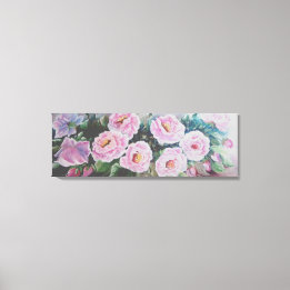 PINK WILD ROSES PAINTING CANVAS PRINT