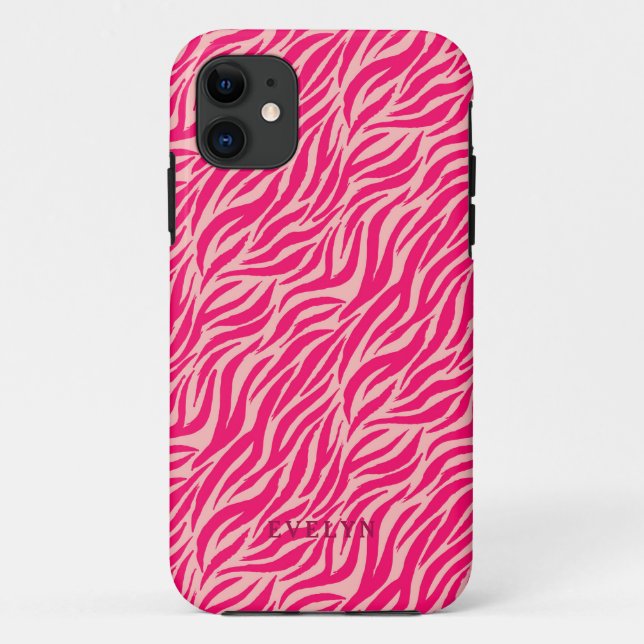 Pink Wild Tiger Stripes Case-Mate iPhone Case (Back)