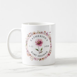 Pink Wildflower Baby Shower Coffee Mug – Dusty Wat