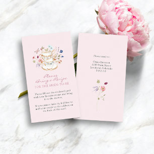 Pink Wildflower Enclosure Card