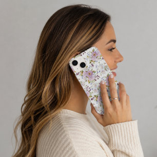Pink Wildflower Floral Chic Design iPhone 14 Case