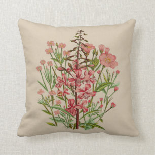 Pink Wildflower Pillow