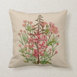Pink Wildflower Pillow