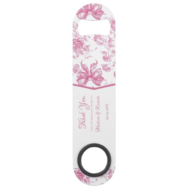 Pink Wildflower Tea Bridal Shower Thank you (Front)