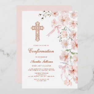 Pink Wildflowers and Bows Arch Confirmation