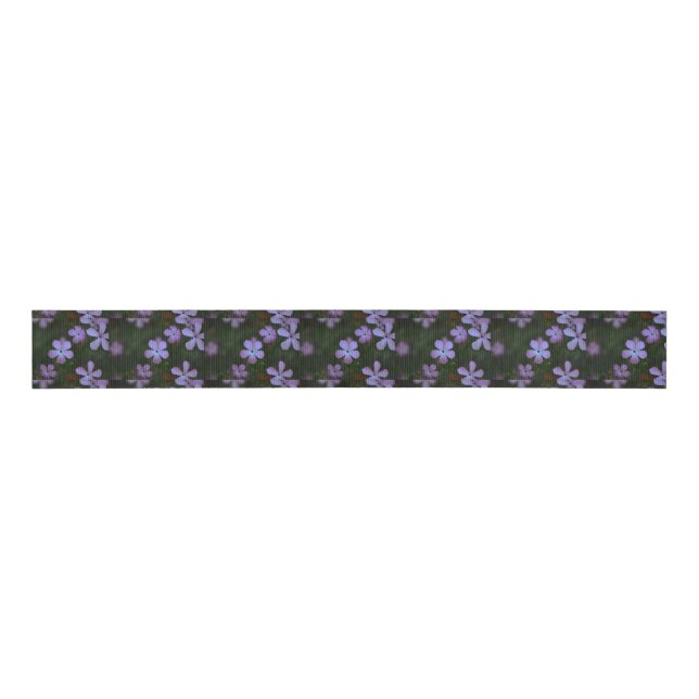 Pink Wildflowers Grosgrain Ribbon (Front)