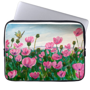 Pink Wildflowers Laptop Sleeve