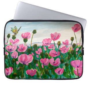 Pink Wildflowers Laptop Sleeve