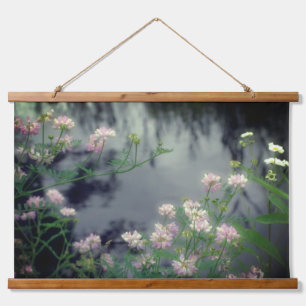 Pink Wildflowers Near Brook Hanging Tapestry