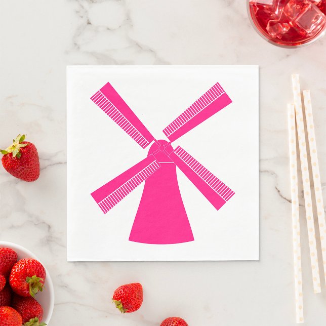 Pink Windmill Napkin (Creator Uploaded)