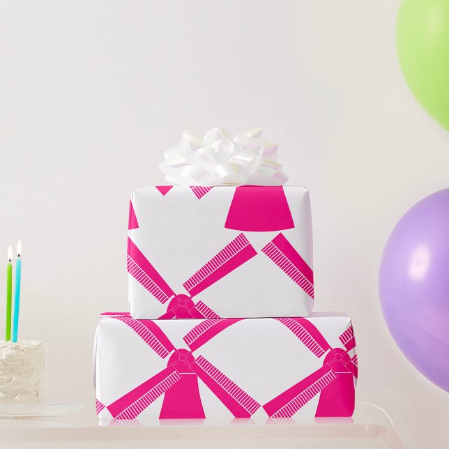 Pink Windmill Wrapping Paper (Creator Uploaded)