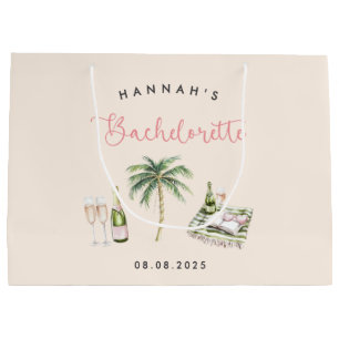 Pink Wine Country Bachelorette Weekend Large Gift Bag