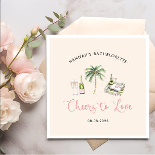 Pink Wine Country Bachelorette Weekend Napkin