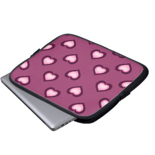 Pink Wine Hearts Laptop Sleeve