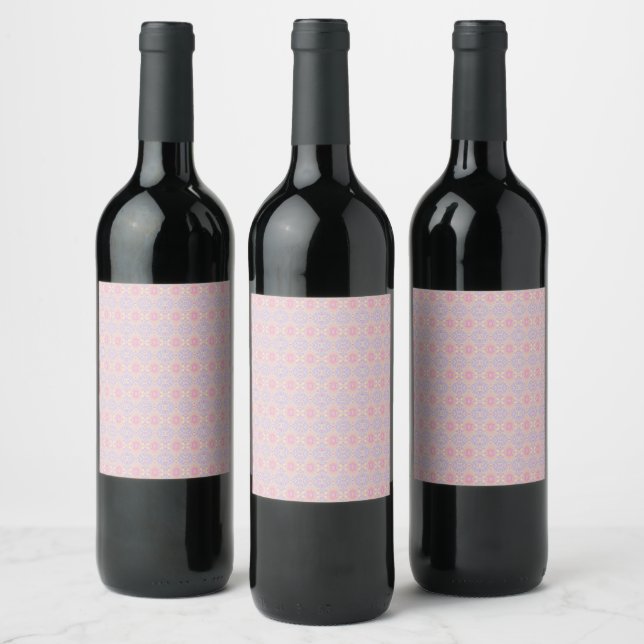 pink wine label (Bottles)
