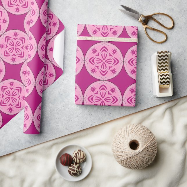 Pink Winter Birthday Wrapping Paper (Crafts)