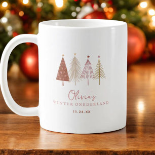 Pink Winter Onderland Girl 1st Favour Coffee Mug