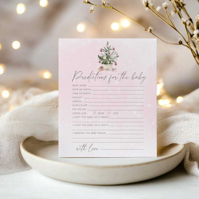 Pink winter prediction for baby card (Creator Uploaded)