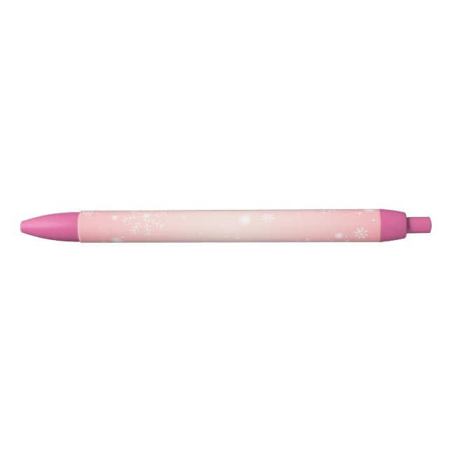Pink Winter Snowflake Pen (Front)