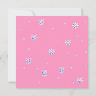 Pink Winter Snowflakes  