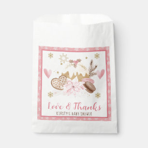 Pink Winter Sweets Baby Shower Favour Bag