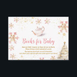 Pink Winter Tea Party Baby Shower Books for Baby Enclosure Card<br><div class="desc">Baby Is Brewing Pink Winter Tea Party Baby Shower Books for Baby Enclosure Card
Customize with your own text!</div>