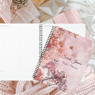  Pink winter woodland modern Baby's Planner