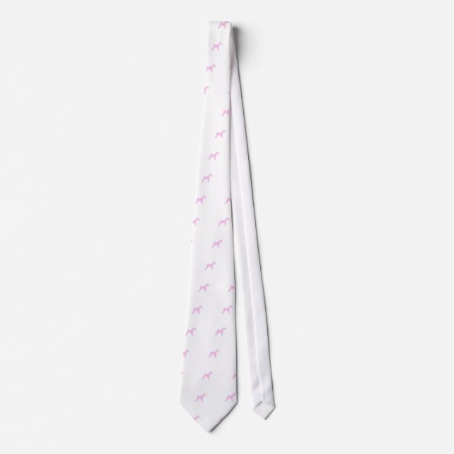 Pink Wire Haired Fox Terrier Tie (Front)