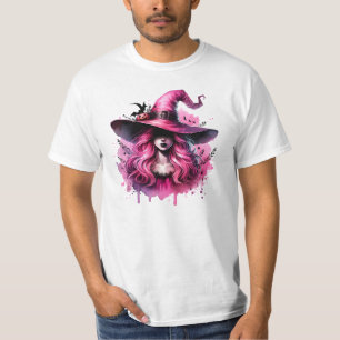 pink Witch funny - Halloween Day T-Shirt