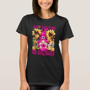 Pink Witch Gnome For Women Waiting For Halloween T-Shirt