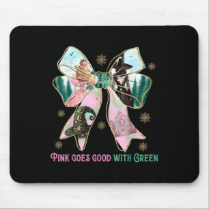 Pink Witch Goes Good With Green Halloween Witch Wo Mouse Pad