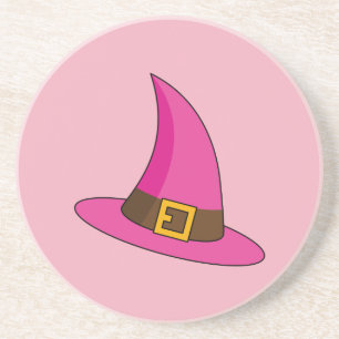 Pink Witch Hat Coaster